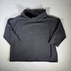 J.‎ Jill Pure Jill Pima Cotton 3/4 Sleeve Funnel Neck Top Gray Large Petite.